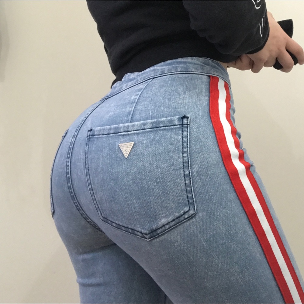 Striped Guess jeans